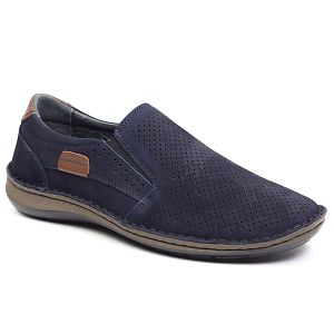 pantofi barbati perforati bleumarin nubuk