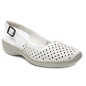 pantofi dama perforati 41350 80 alb