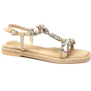 sandale dama V240823 bej velur