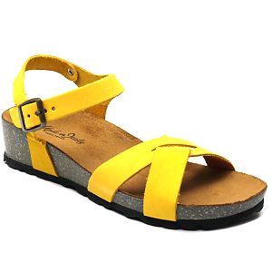sandale dama GILDA galben velur